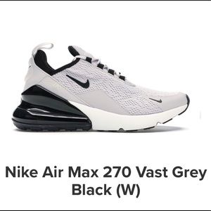 ✨ SOLD OUT ✨Nike Air Max 270 Vast Grey Black 6.5